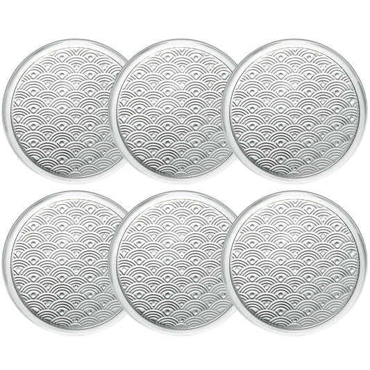 Crystal Clear Round Glass Coasters for Drinks - 3'' Diameter - Luxury Style Glass Coasters for Home