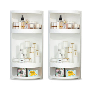 Bathroom Storage Corner Cabinet | Kichen Space Saver Rotating Organizer Storage