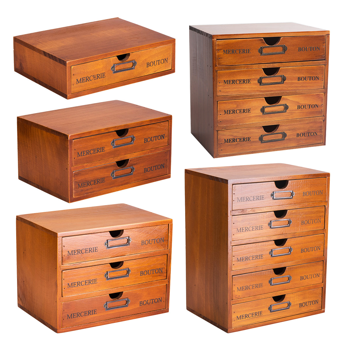 3-Drawer Stackable Vintage Wooden Storage Box  Retro European Table T –  Primo Supply l Curated Problem Solving Products