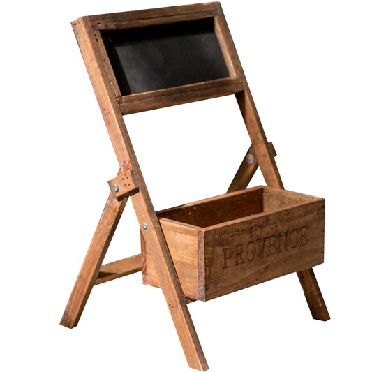 Get Creative with Your Greenery: Wood Accent Indoor Outdoor Planter with Chalkboard