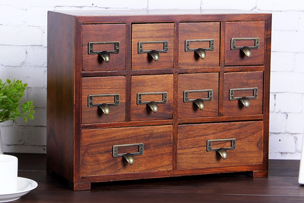 vintage desktop organizer with drawers