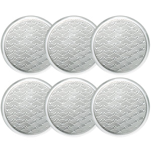 Crystal Clear Round Glass Coasters for Drinks - 3'' Diameter - Luxury Style Glass Coasters for Home