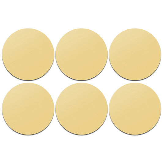 Gold Matte Glass Coasters for Drinks 3.9'' Diameter - Classy Minimalist Round Glass Coasters for Cups