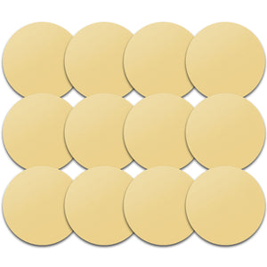 Gold Matte Glass Coasters for Drinks 3.9'' Diameter - Classy Minimalist Round Glass Coasters for Cups