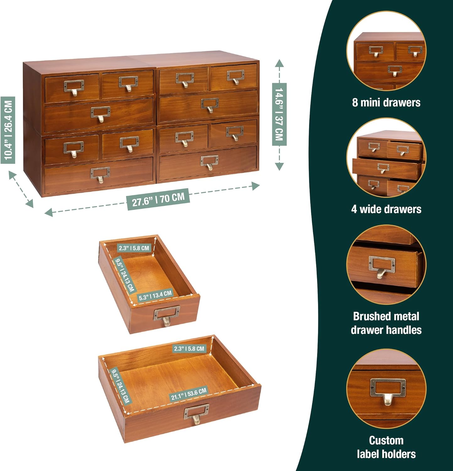 Load image into Gallery viewer, 4-Pack Vintage Apothecary Desktop Cabinets 