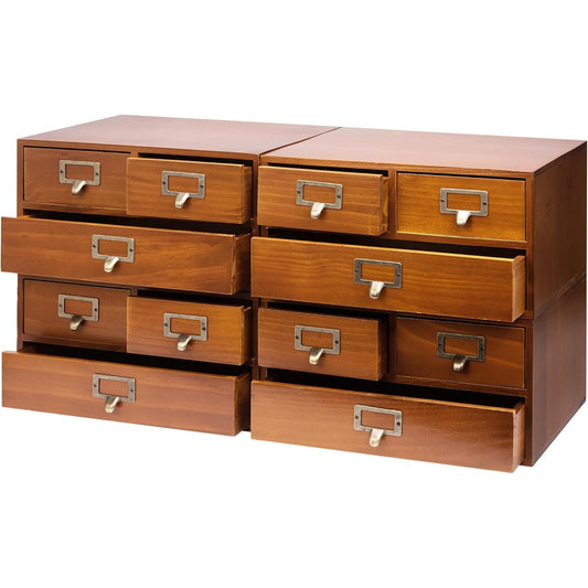 4-Pack Vintage Apothecary Desktop Cabinets 