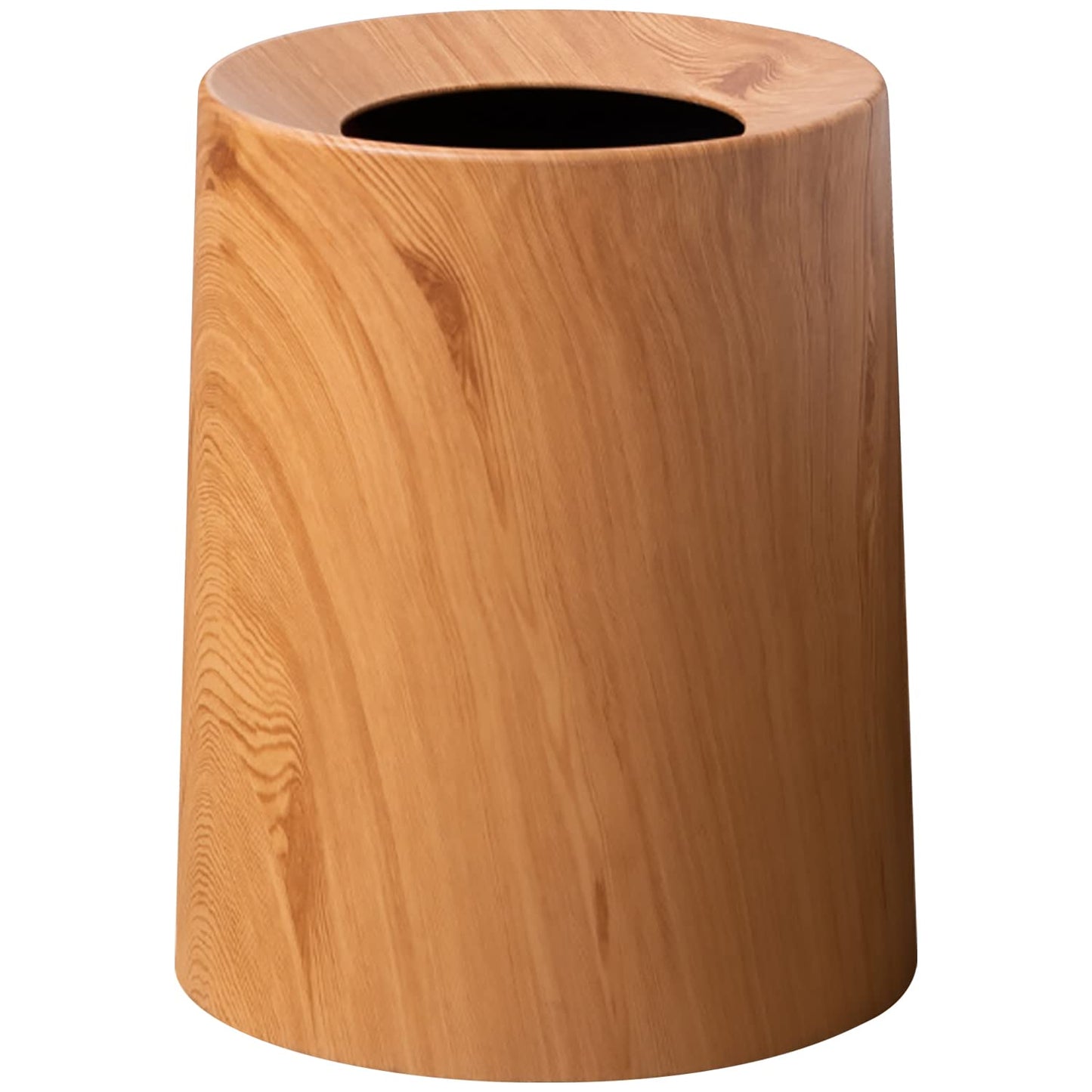 Anti Spill Wood Style Waste Basket 