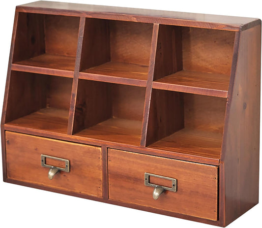 Desktop Mini Pigeon Hole Drawer Organizer