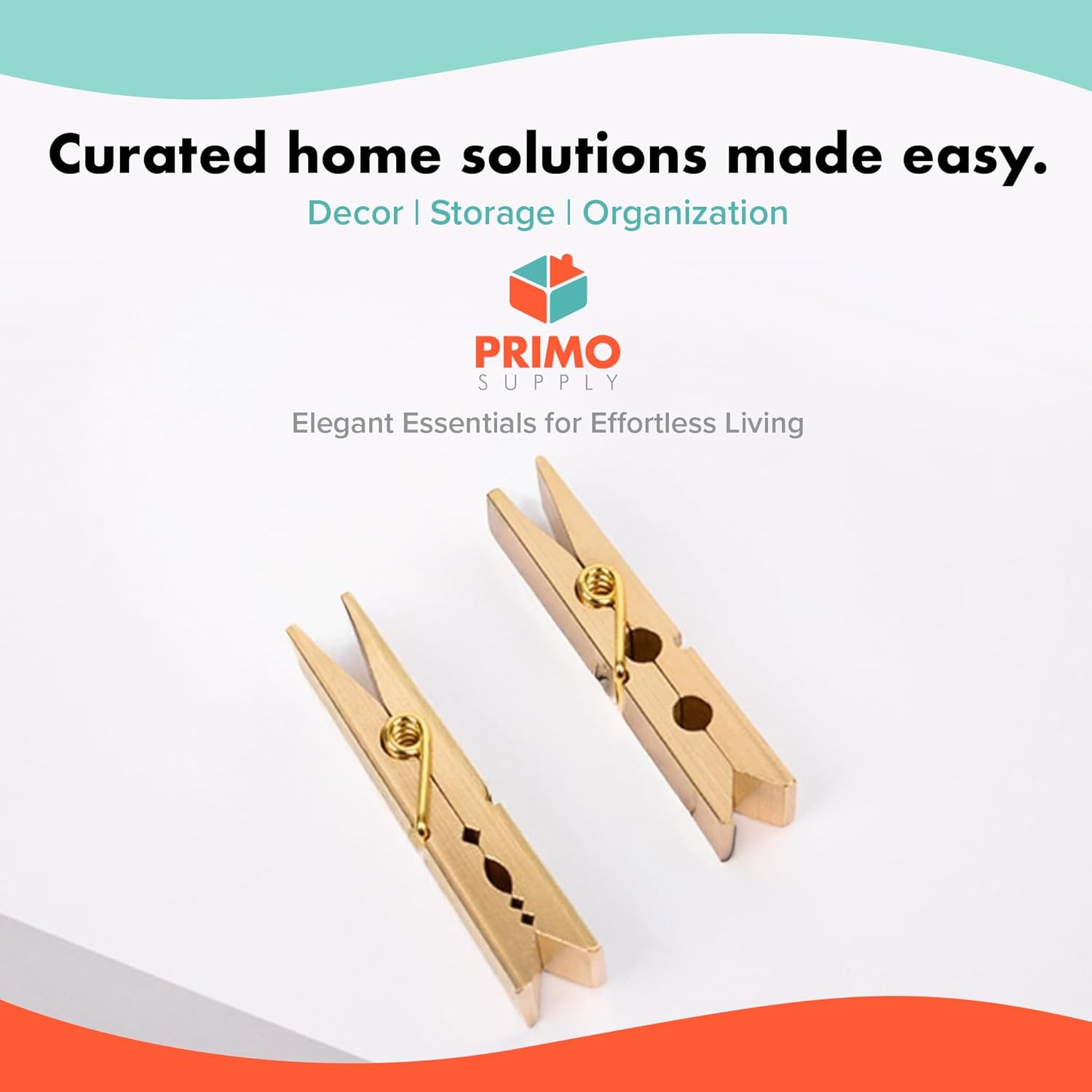Solid Brass Clothespin Clips 
