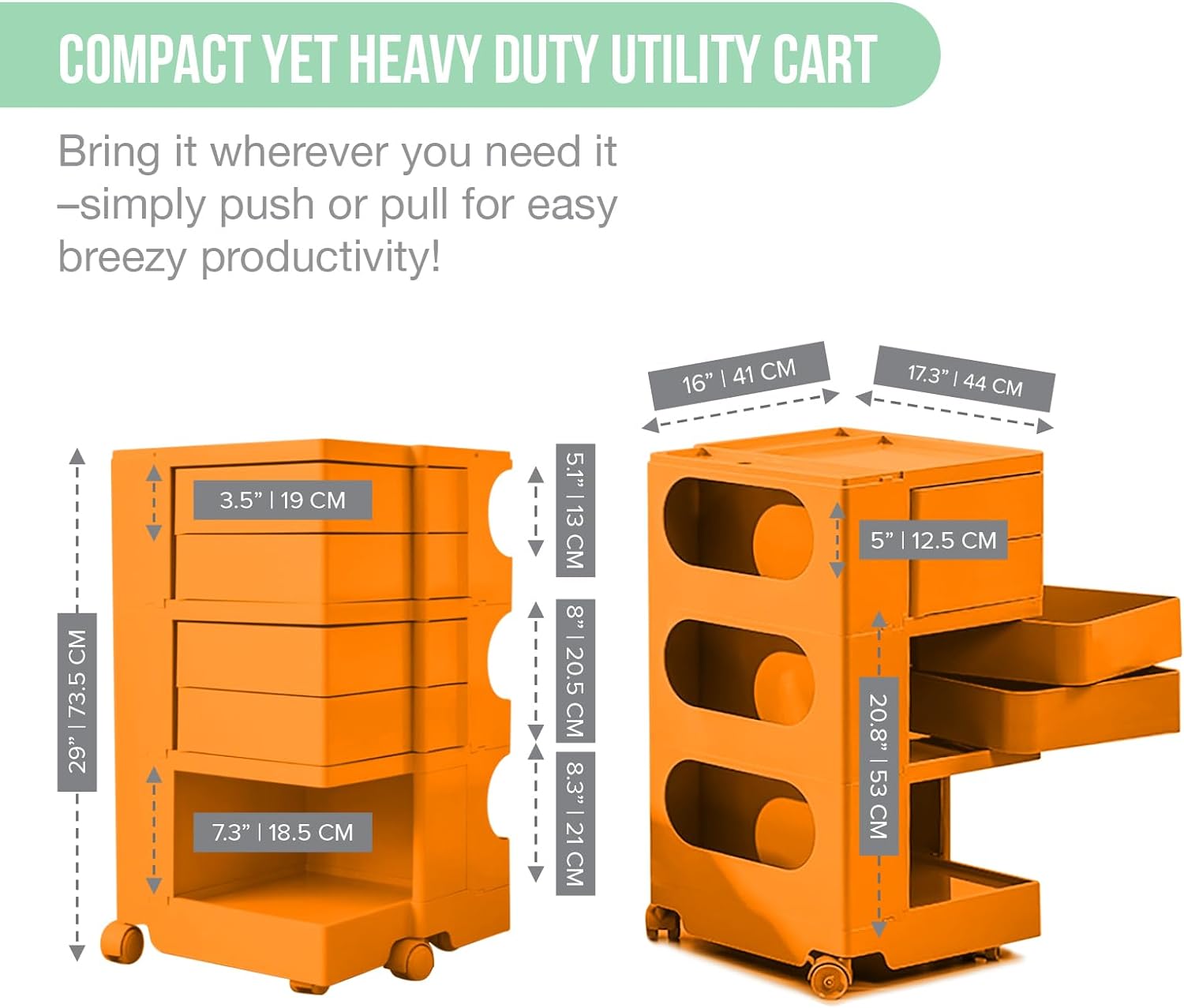 Multipurpose Utility Storage Cart - Industrial Storage with Wheels and ...