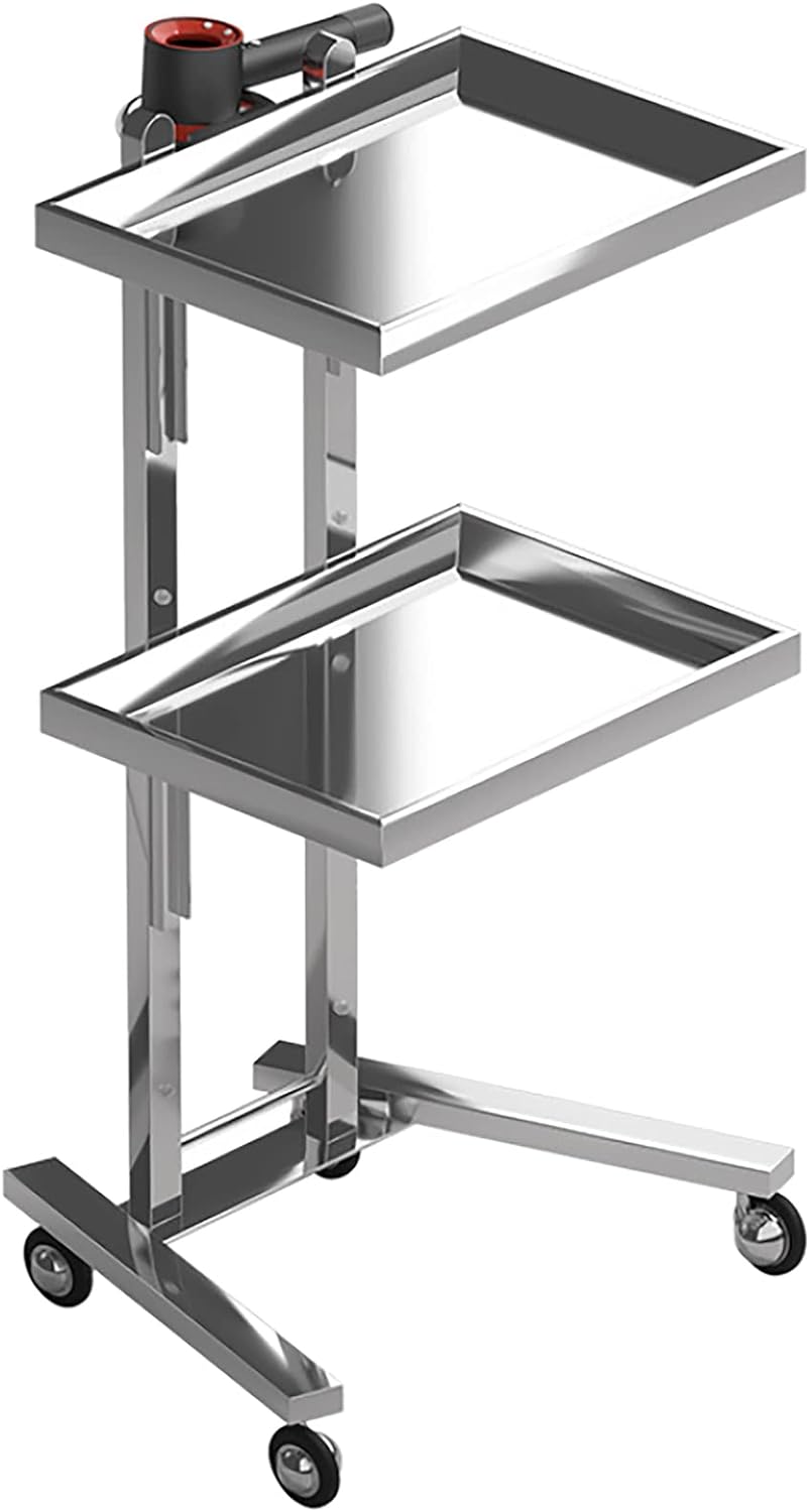 Multipurpose 2-Tray Utility Cart on Wheels