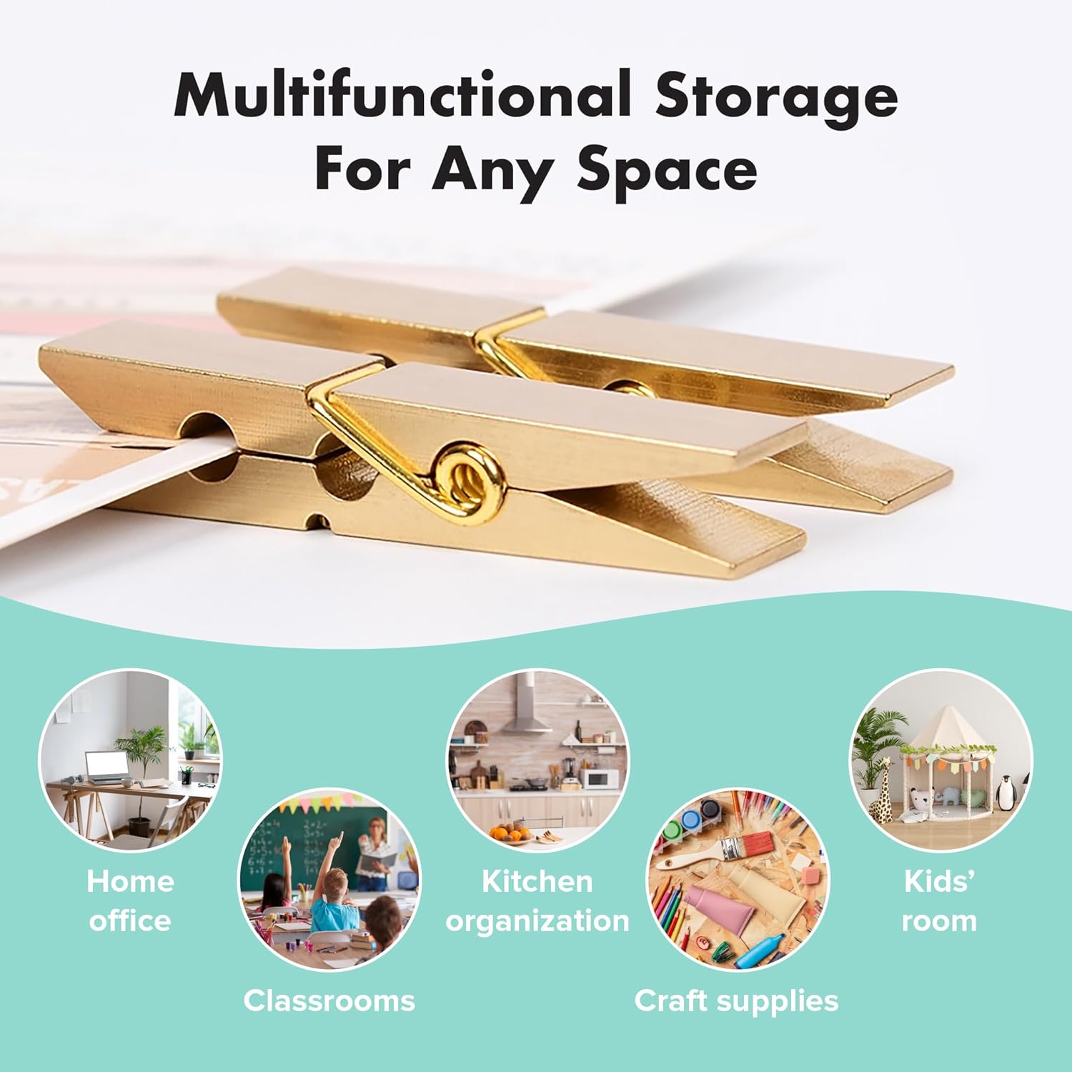 Solid Brass Serrated-Mouth Clothespins 