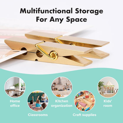 Solid Brass Serrated-Mouth Clothespins 