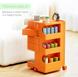 Home Storage Cart I Rolling Wheels 4 Pull Out Drawers I Professional Designer Salon Supply Caddy
