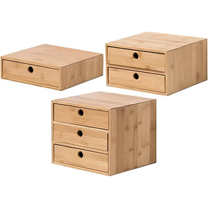 Set of 3 Bamboo Desk Organizer