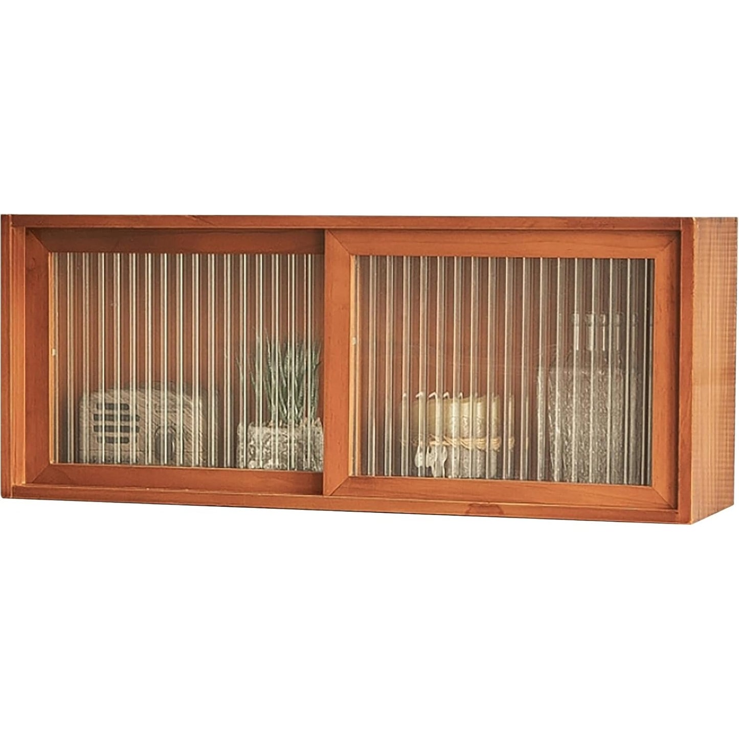 Mahogany Sliding Glass Door Cabinet 