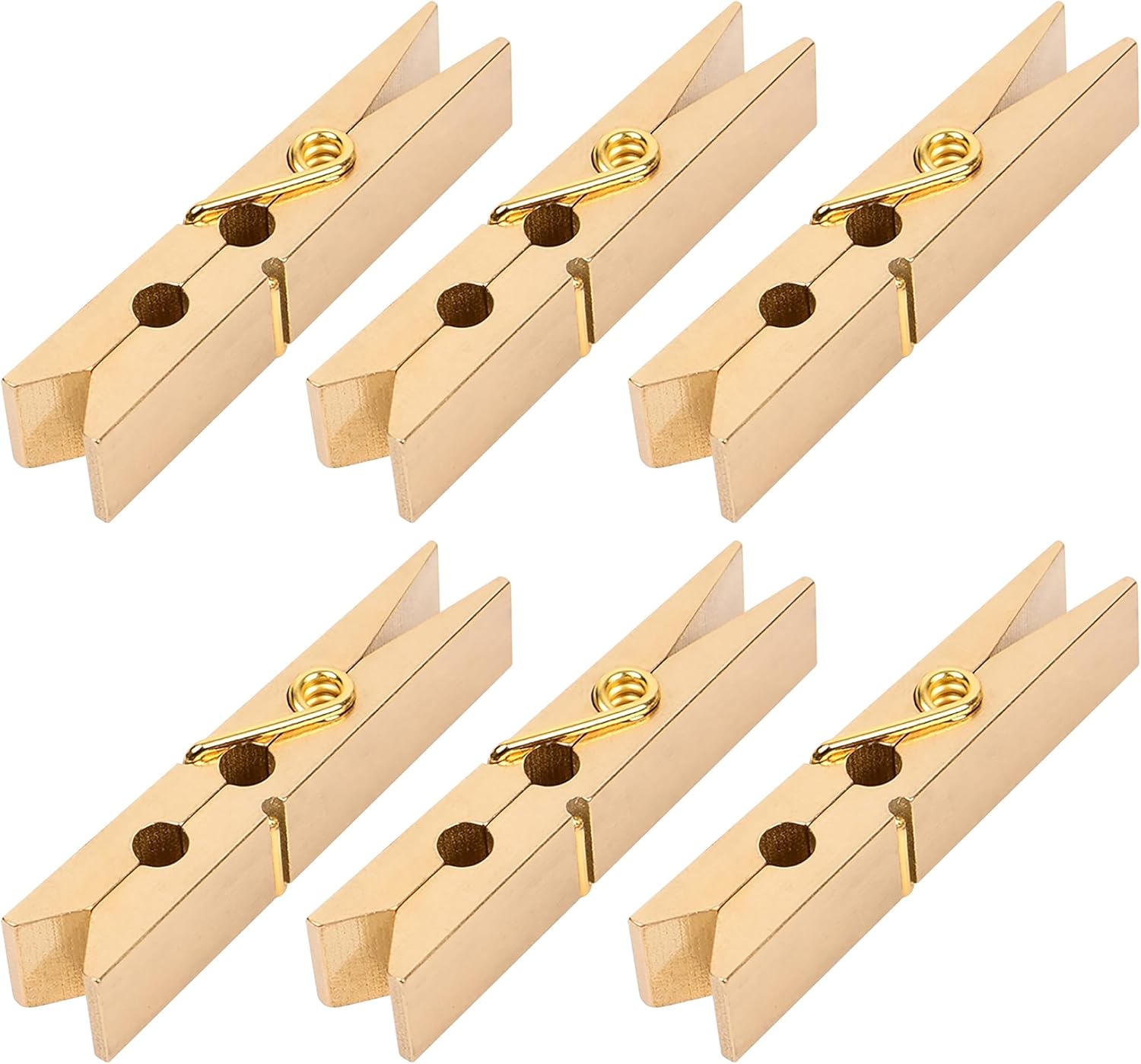 Solid Brass Clothespin Clips 