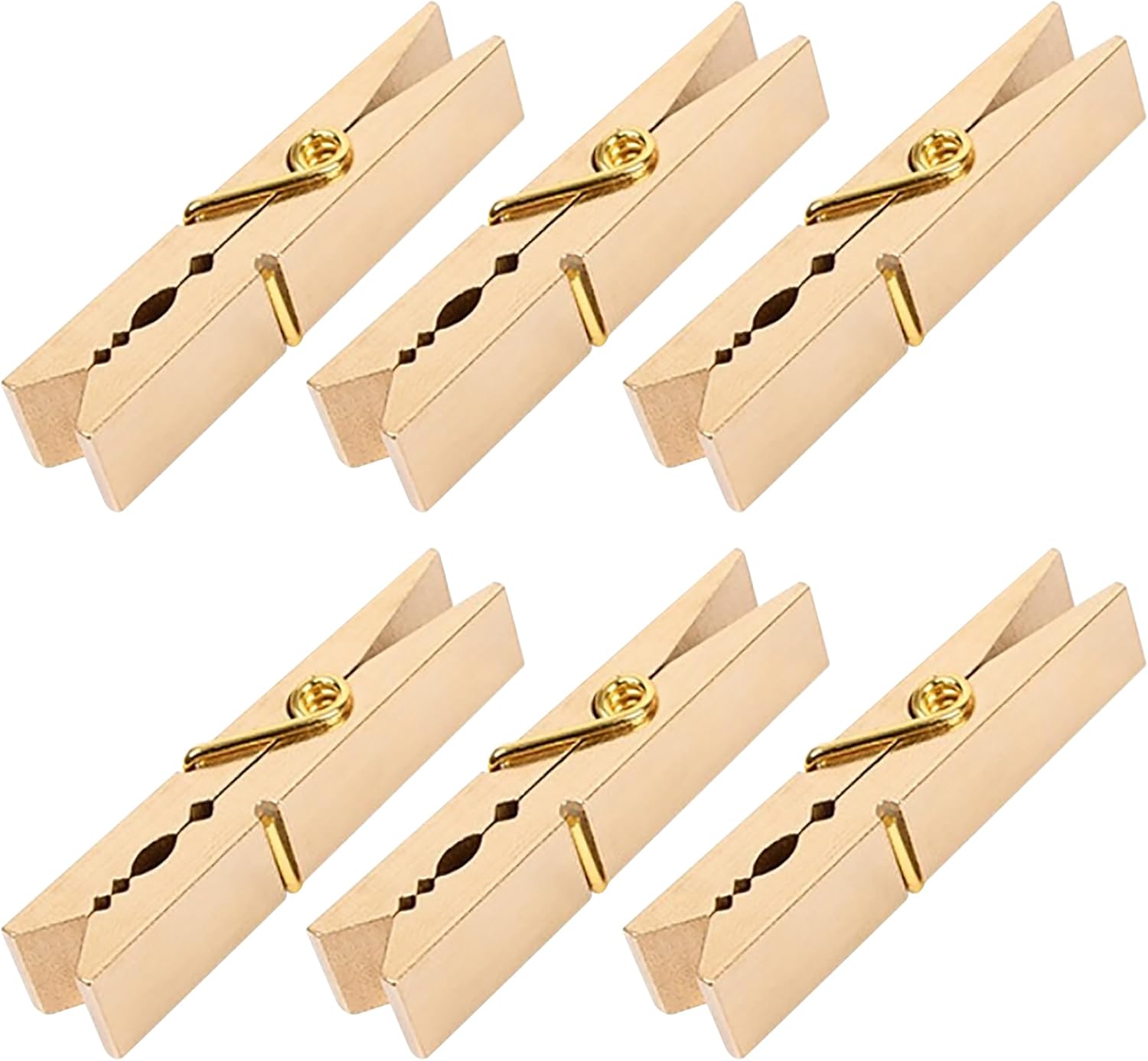 Solid Brass Serrated-Mouth Clothespins 