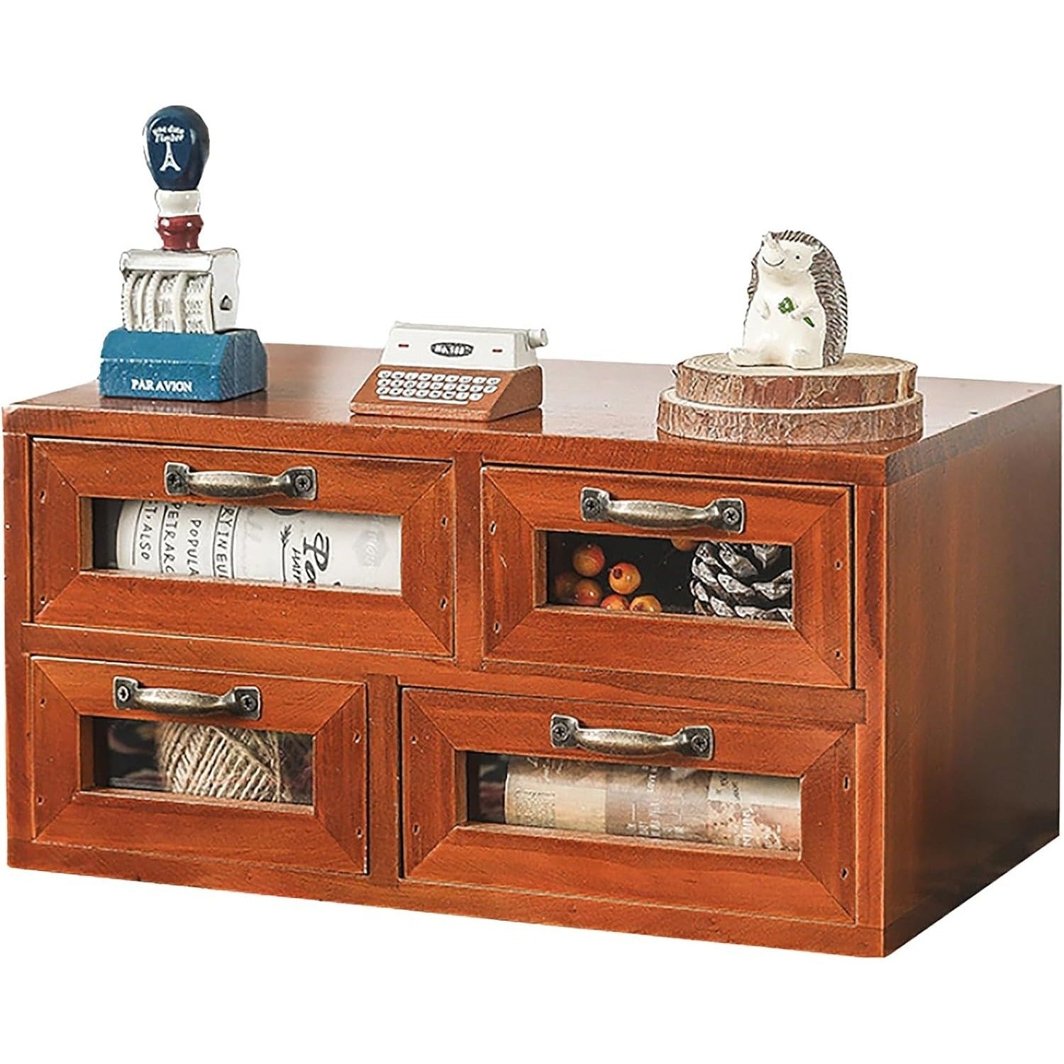 4 Clear Drawers for Easy Storage & Display