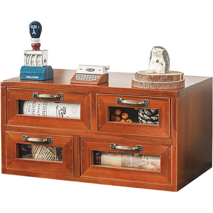 4 Clear Drawers for Easy Storage & Display