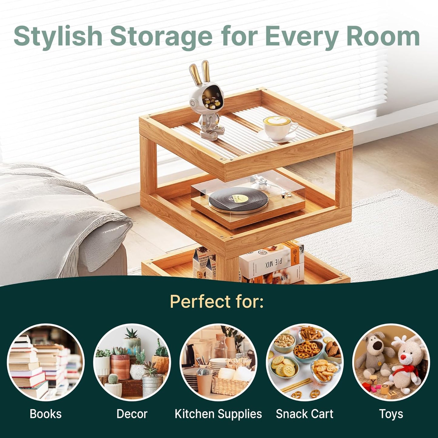 3-Tier Multifunctional Storage Trolley 