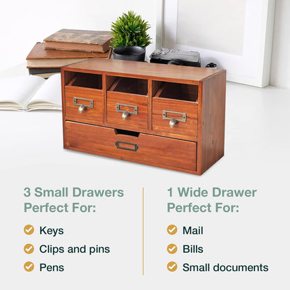 4-Drawer Desktop Organizing Cabinet-Drawer Organizer for Work Desk or Study Table