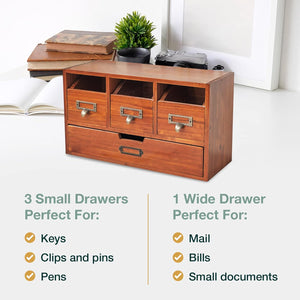 4-Drawer Desktop Organizing Cabinet-Drawer Organizer for Work Desk or Study Table