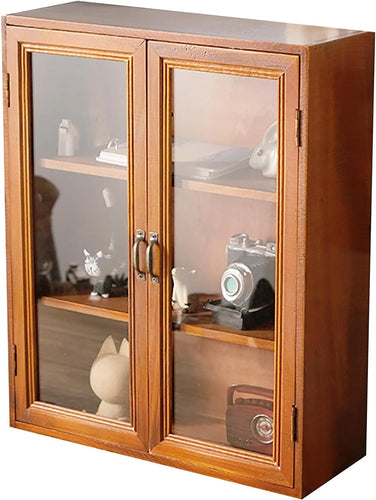Wall Mount Storage Display Cabinet with Clear Display Doors