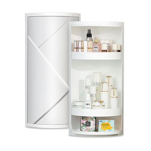 Bathroom Storage Corner Cabinet | Kichen Space Saver Rotating Organizer Storage