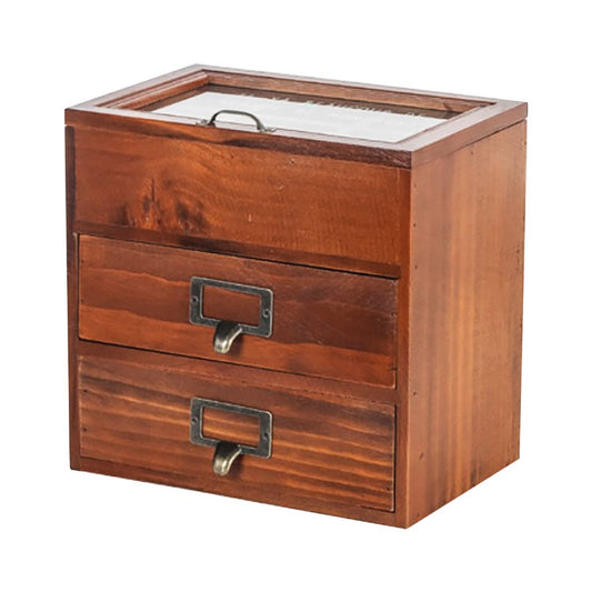 6-Slot Rustic Jewelry Organizer | Wooden Storage Cabinet for Watches & Jewelries