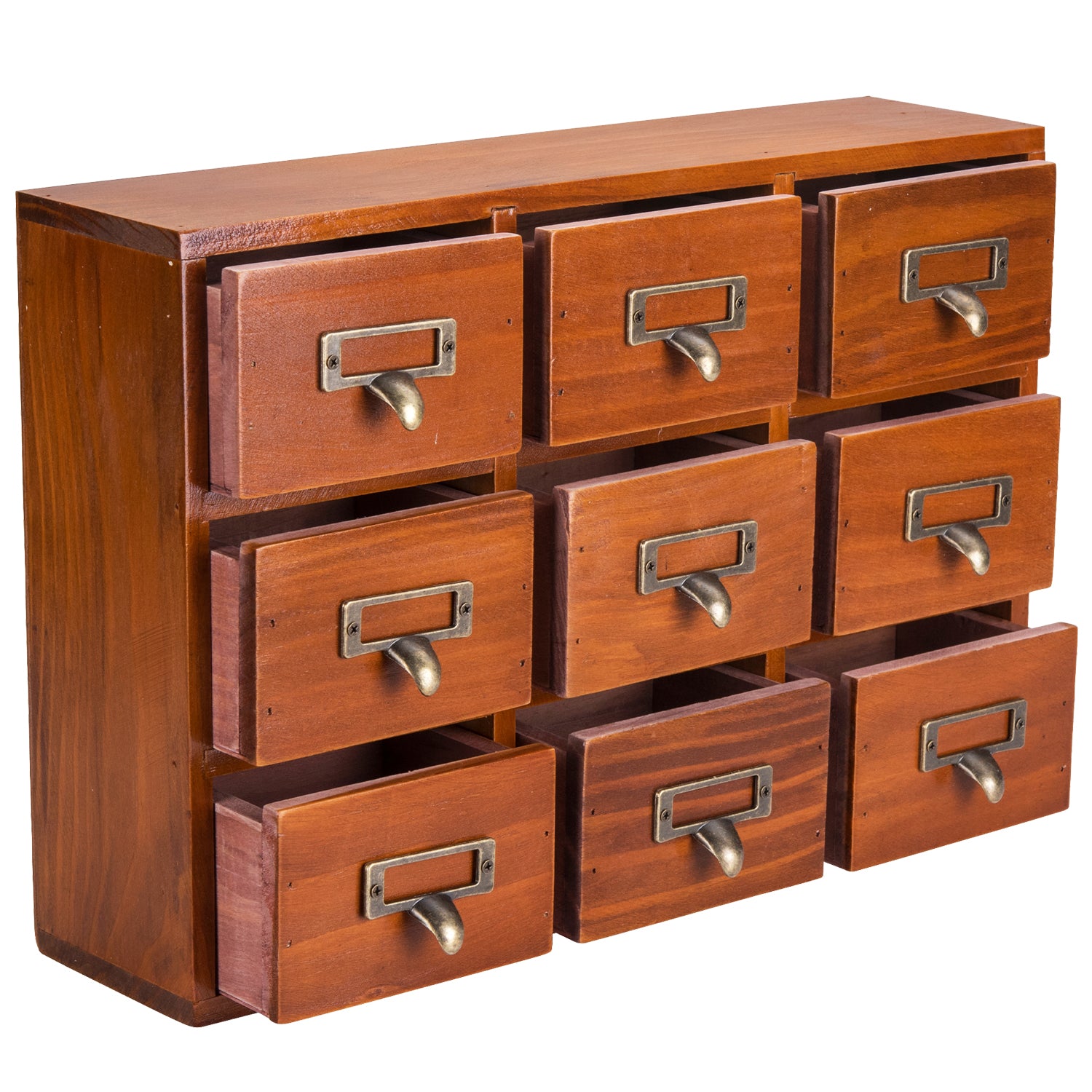 Load image into Gallery viewer, Vintage Apothecary Cabinet w/ 9 Drawers | Wooden Drawer Organizer for Desktop Table Top