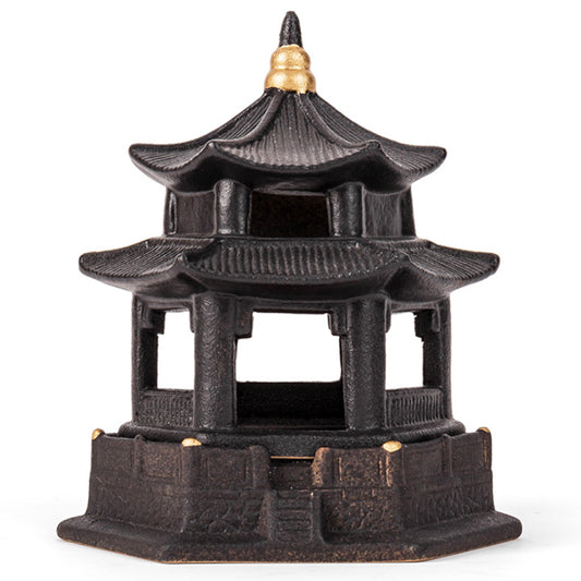 Mini Pagoda Lantern Incense Burner Stand | Tabletop Candler Holder Asian Décor