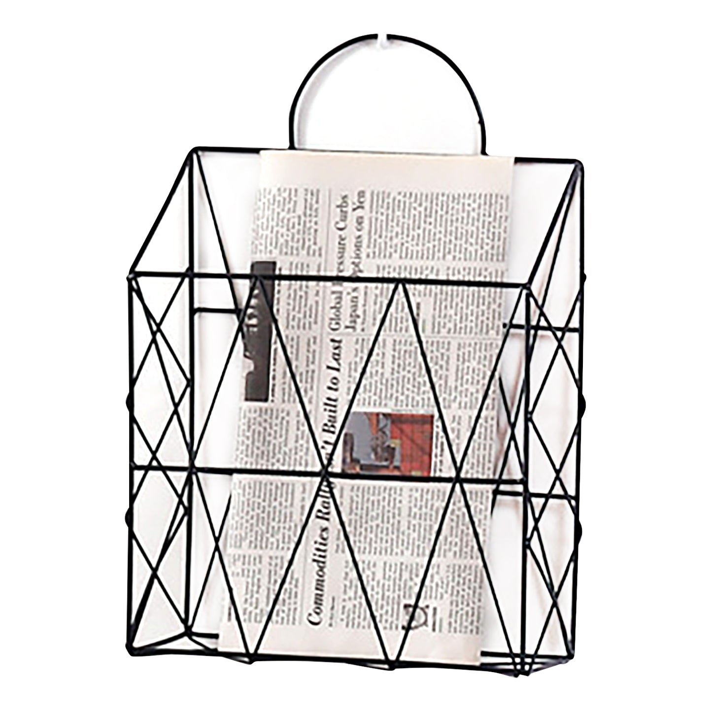 Nordic Style Hanging Metal Rack | Metal Wire Rack Storage Cage Organizer For Files Folders