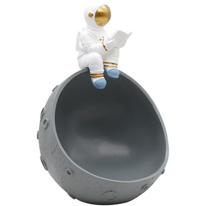 Astronaut Figurine Desk Table Catchall | Desktop Storage Bowl Convenient Access