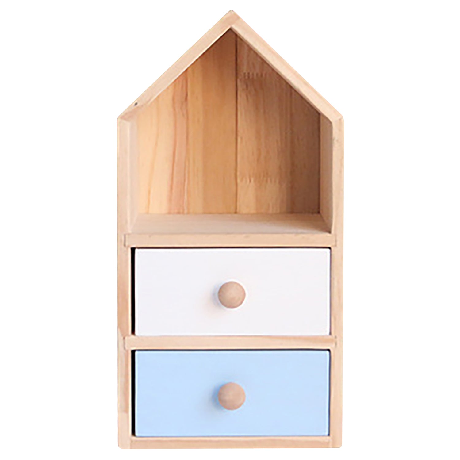 Load image into Gallery viewer, House Shaped Display Shelf | Wood Dresser Floating Shelves Kids Nursery Desktop Cute Organizer