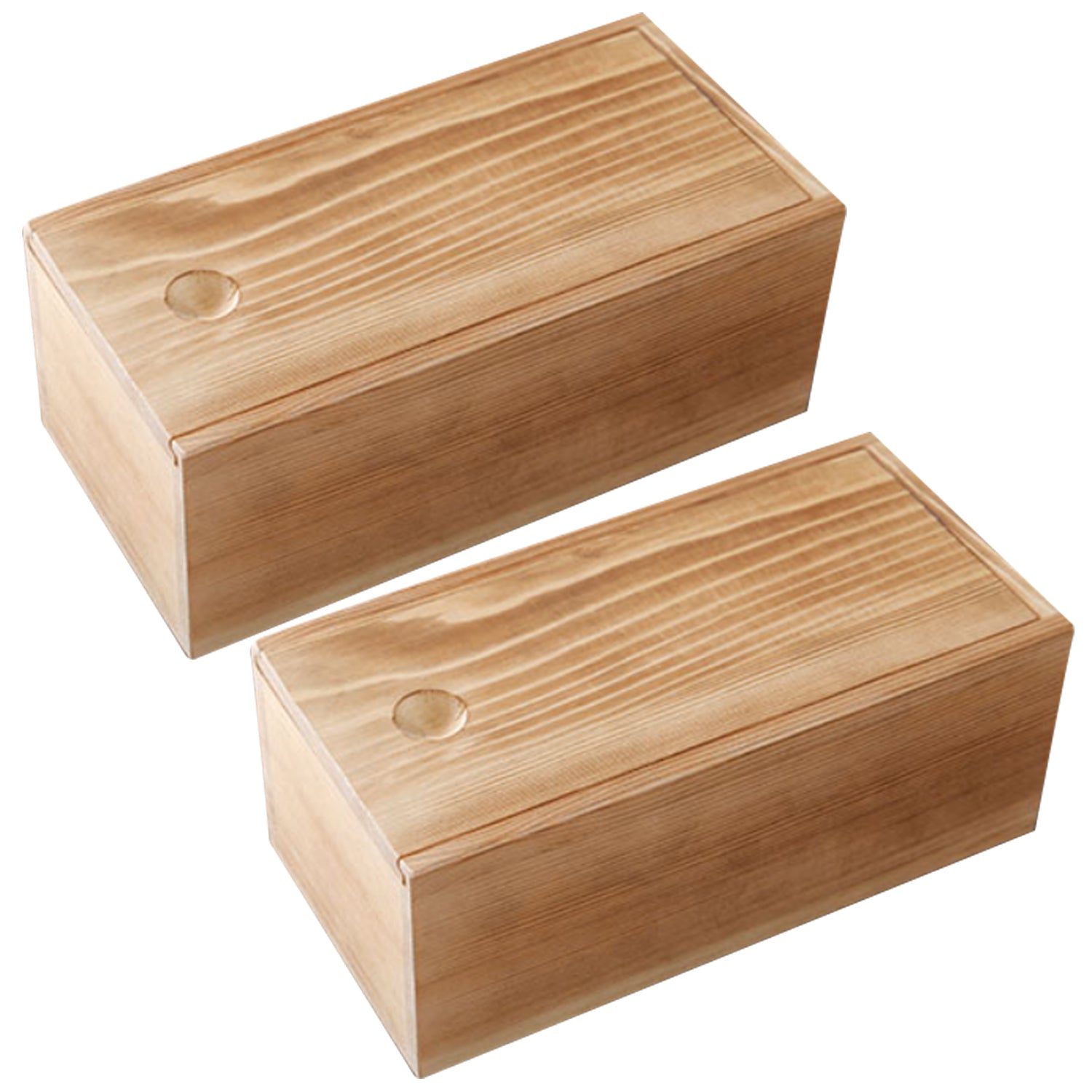  Cabilock Small Box with Lid Wooden Desktop Storage