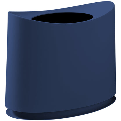 Slim Oval Plastic Trash Can | Garbage Bin w/ Removable Plastic Bin Liner Fit Flim Spaces