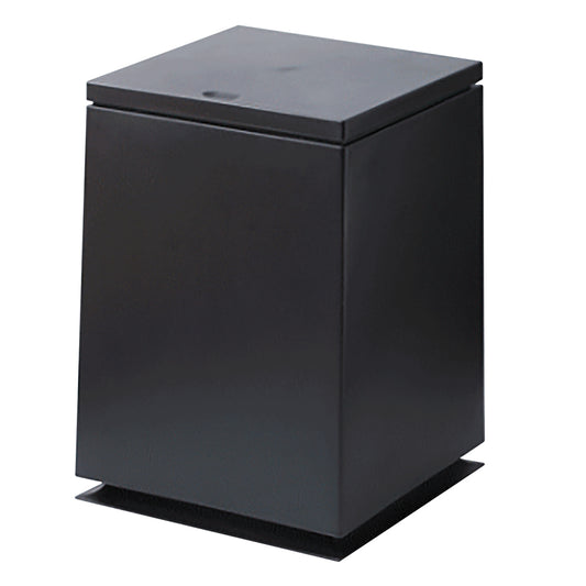 1.85 Gallon Square Shape Black Trash Bin | Pop Open Minimalist Trash Can with Dog-proof Lid