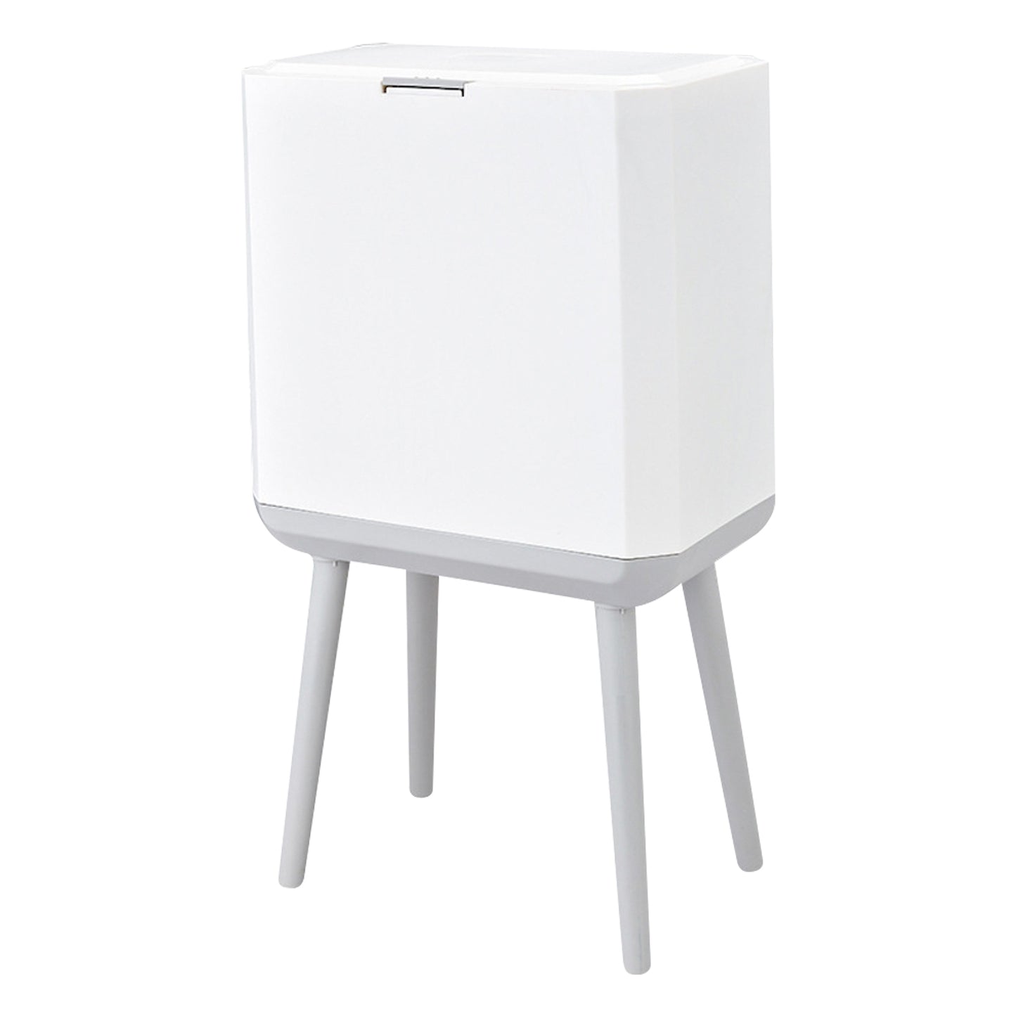 Tall Kitchen Trash Can with Long Legs | Nordic Style Dual Compartment Trash Can with Lid