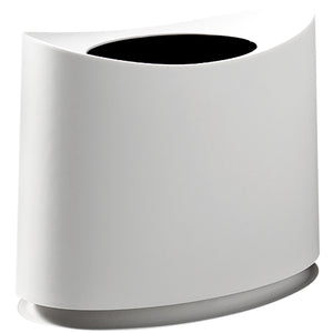 Slim Oval Plastic Trash Can | Garbage Bin w/ Removable Plastic Bin Liner Fit Flim Spaces