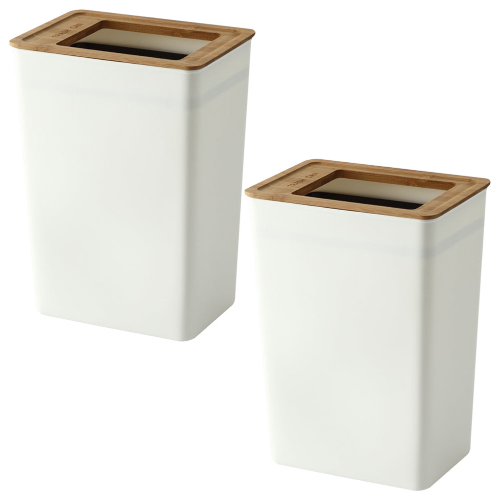 Scandinavian Style Modern Slim Trash Can | 1.85 Gallon Open Top Spill-free Waste Basket Pail