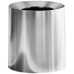 Modern Stainless Spill-Proof Trash Can | 12-Liter (3.2-Gallon) Open Top Kitchen Trash Can