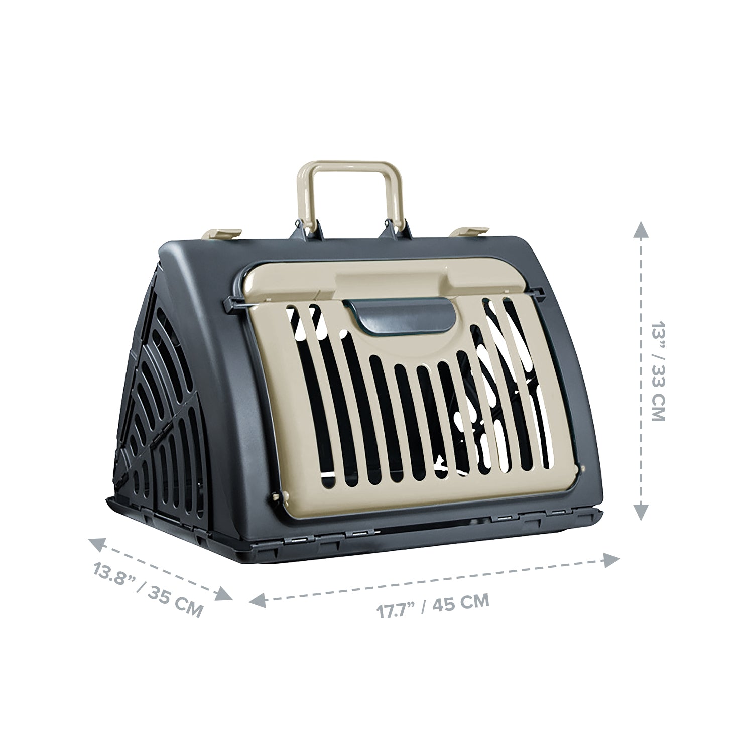 Handheld Pet Carrier w Wide Front Door Collapsible Travel Cat Carri Primo Supply l Modern and Vintage Storage