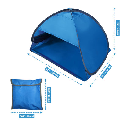 Mini Easy Pop Up Canopy in Blue | Windproof Waterproof Portable Sun Shade