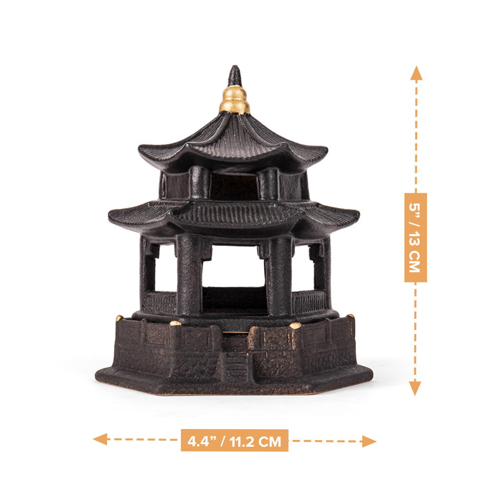 Load image into Gallery viewer, Mini Pagoda Lantern Incense Burner Stand | Tabletop Candler Holder Asian Décor