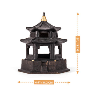 Mini Pagoda Lantern Incense Burner Stand | Tabletop Candler Holder Asian Décor