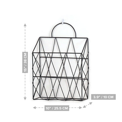 Nordic Style Hanging Metal Rack | Metal Wire Rack Storage Cage Organizer For Files Folders