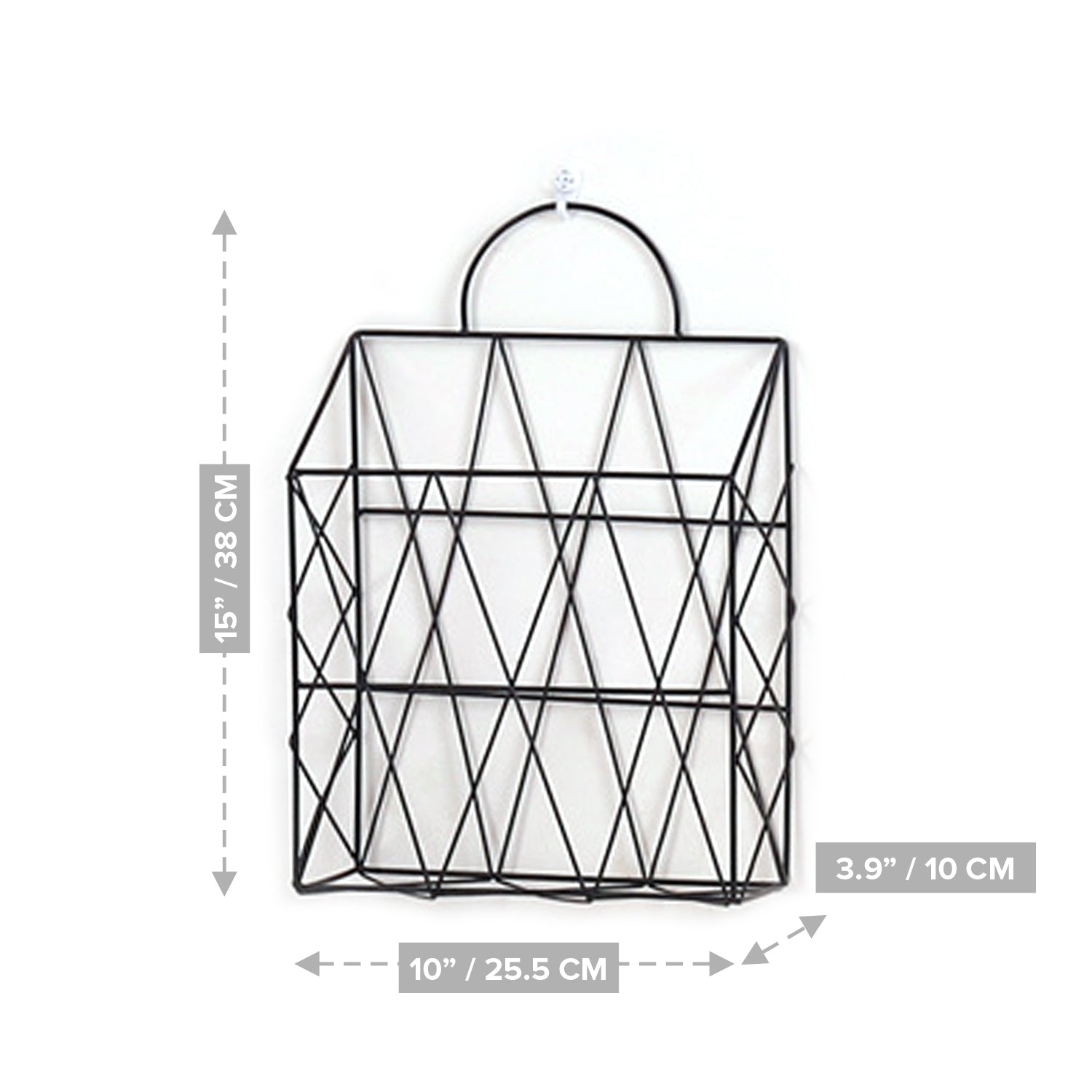 Load image into Gallery viewer, Nordic Style Hanging Metal Rack | Metal Wire Rack Storage Cage Organizer For Files Folders