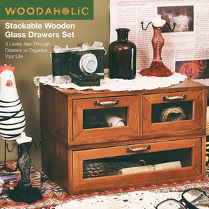 Organize Your Workspace with Style I Woodaholic Stackable See Thru Storage Drawers