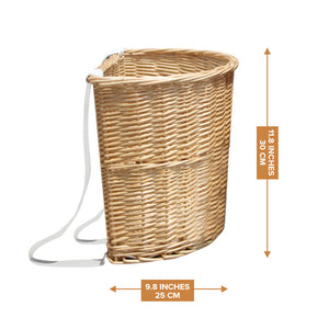 Farmers Harvest Rattan Basket with Lid | Wearable Woven Storage Basket